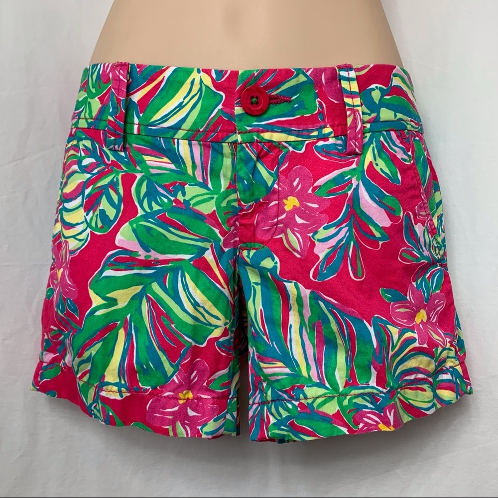 LILLY PULITZER Callahan Shorts Bright Floral Size 00
